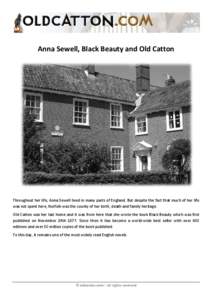 Anna Sewell, Black Beauty and Old Catton