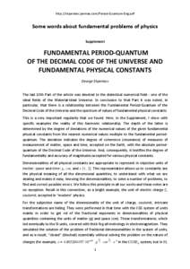 http://shpenkov.janmax.com/Period-Quantum-Eng.pdf  Some words about fundamental problems of physics Supplement  FUNDAMENTAL PERIOD-QUANTUM