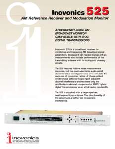 Inovonics  525 AM Reference Receiver and Modulation Monitor A FREQUENCY-AGILE AM