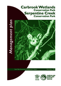 Carbrook Wetlands Conservation Park management plan 1999