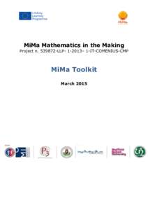 MiMa Mathematics in the Making Project nLLP– 1-IT-COMENIUS-CMP MiMa Toolkit March 2015