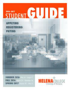 2016–2017  STUDENT GUIDE