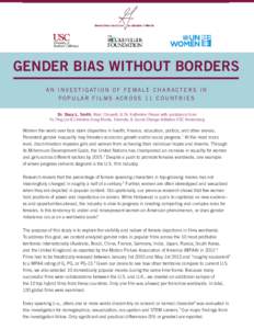 GENDER BIAS  Gender Bias Without Borders WITHOUT BORDERS