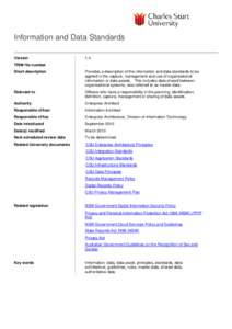 Information and Data Standards Version 1.4  TRIM file number