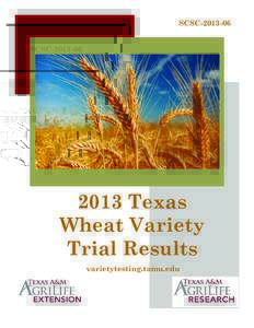 SCSCTexas Wheat Variety Trial Results varietytesting.tamu.edu