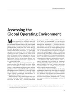 ﻿ THE HERITAGE FOUNDATION Assessing the Global Operating Environment