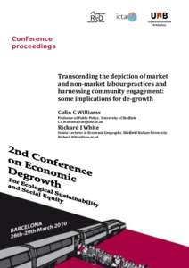 Conference proceedings Transcending the depiction of market and non-market labour practices and harnessing community engagement: