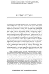 Higher Education in America - Introduction