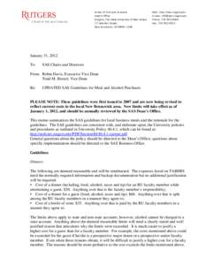 Microsoft Word - Updated SAS Guidelines for Meal and Alcohol Purchases (January 31, 2012).docx