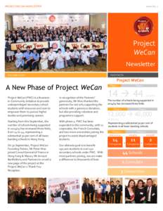 PROJECT WECAN NEWSLETTER  Issue No. 1 Project WeCan