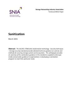 Microsoft Word - SNIA-Sanitization-TechWhitepaperFINAL