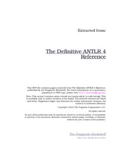 The Definitive ANTLR 4 Reference
