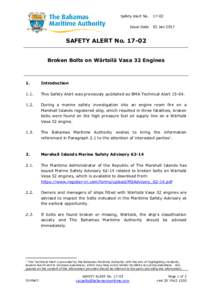 Microsoft WordBroken bolts on Wartsila Vasa 32 engines