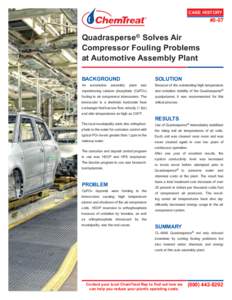 CASE HISTORY  #0-07 Quadrasperse® Solves Air Compressor Fouling Problems