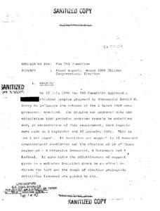 Report on March 1969 Chilean Election, [removed]