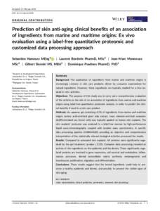 Accepted: 10 February 2018 DOI: jocdORIGINAL CONTRIBUTION  Prediction of skin anti-aging clinical benefits of an association