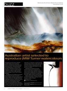 buzz  Reproduced with permission Westwick-Farrow Publishing www.artreview.com.au  Australian artist selected to