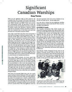 Significant Canadian Warships Doug Thomas