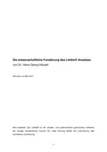 Die wissenschaftliche Fundierung des Limbic® Ansatzes, von Dr. Hans-Georg Häusel