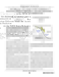 SISPAD 2012, September 5-7, 2012, Denver, CO, USA  An Improved 3D Monte Carlo Simulation of Reaction Diffusion Model for Accurate Prediction on the NBTI Stress/Relaxation Seongwook Choi and Young June Park