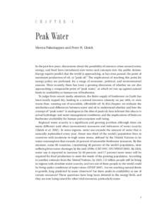 C H A P T E R  1 Peak Water Meena Palaniappan and Peter H. Gleick