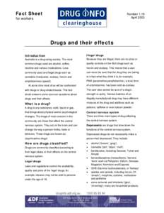 Microsoft Word - Fact sheet 1.19 Drugs and their effects1.doc