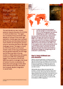 1  Regional overview: South and West Asia