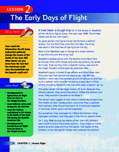 LESSON  2 The Early Days of Flight Quick Write