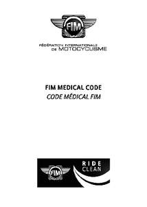 FIM Medical Code Code Médical FIM Articles amended as from[removed]are in bold type Les articles modifiés dès le[removed]sont en caractères gras