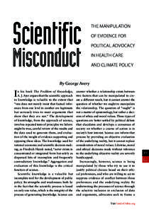 Scientific Misconduct The Manipulation of Evidence for Political Advocacy