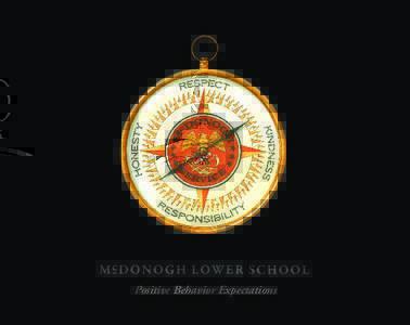 Positive Behavior Expectations  RESPONSIBILITY Demonstrate the values on the McDonogh Moral Compass: Responsibility, Respect,