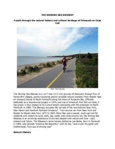 THE SHINING SEA BIKEWAY A path through the natural history and cultural heritage of Falmouth on Cape Cod Photo: Stace Beaulieu