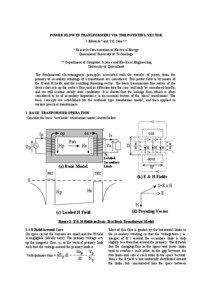 POWER FLOW IN TRANSFORMERS VIA THE POYNTING VECTOR J.Edwards* and T.K Saha** * Research Concentration in Electrical Energy