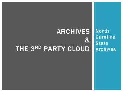 THE 3 RD  ARCHIVES & PARTY CLOUD