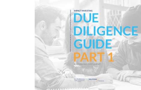 DUE DILIGENCE GUIDE PART 1  IMPACT INVESTING DUE DILIGENCE GUIDE PT 1 || The J.W. McConnell Family Foundation