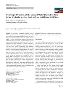 Wetlands[removed]:1–13 DOI[removed]s13157[removed]z ORIGINAL PAPER  Hydrologic Dynamics of the Ground-Water-Dependent Sian