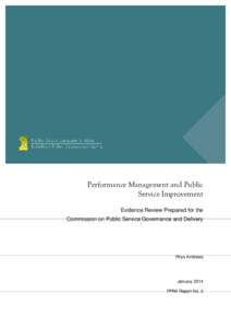PPIW Performance management and Public Service Improvement