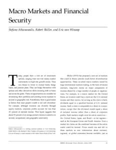 Macro Markets and Financial Security