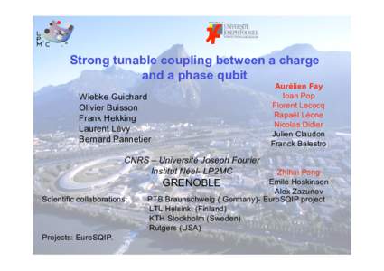 Strong tunable coupling between a charge and a phase qubit Wiebke Guichard Olivier Buisson Frank Hekking Laurent Lévy