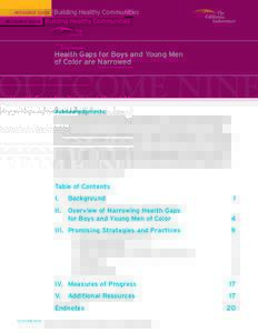 RESOURCE GUIDE  Building Healthy Communities Health Gaps for Boys and Young Men of Color are Narrowed