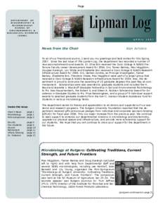 Page  DEPARTMENT Lipman Log