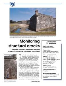 AP No. 002 Monitoring structural cracks at Castillo de San Marcos National monument App. at a Glance