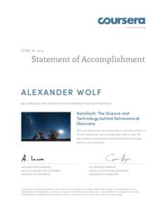 coursera.org  JUNE 26, 2014 Statement of Accomplishment