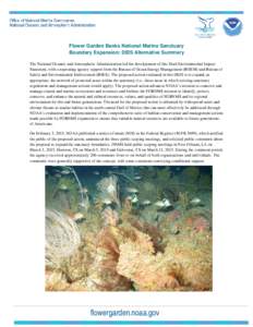 Flower Garden Banks National Marine Sanctuary Boundary Expansion: DEIS Alternative Summary