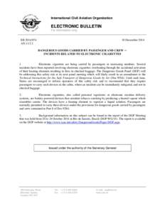International Civil Aviation Organization  ELECTRONIC BULLETIN For information only EBAN