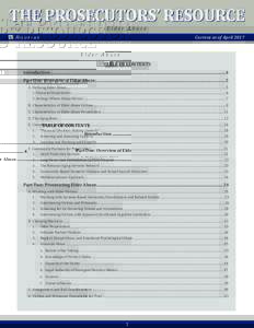 Elder Abuse Current as of April 2017 Issue #18 | May 2013 TABLE OF CONTENTS Introduction....................................................................................................................................