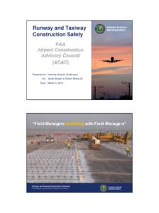 Runway and Taxiway Construction Safety Federal Aviation Administration