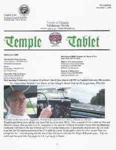 November November 7,2008 Chapter of the Vintage Triumph Register Website:http://www.vtr.org