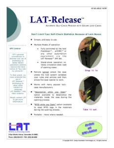AVAILABLE NOW  LAT-Release ™