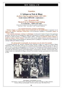 I&M - Bulletin n°20  Exposition L’Afrique en Noir & Blanc Du fleuve Niger au golfe de Guinée)